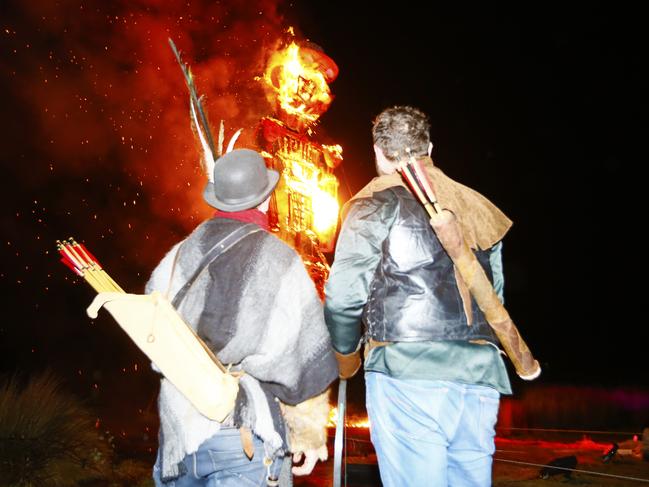 The “Burning Man” ceremony at the Huon Valley Midwinter Festival. Picture: MATT THOMPSON