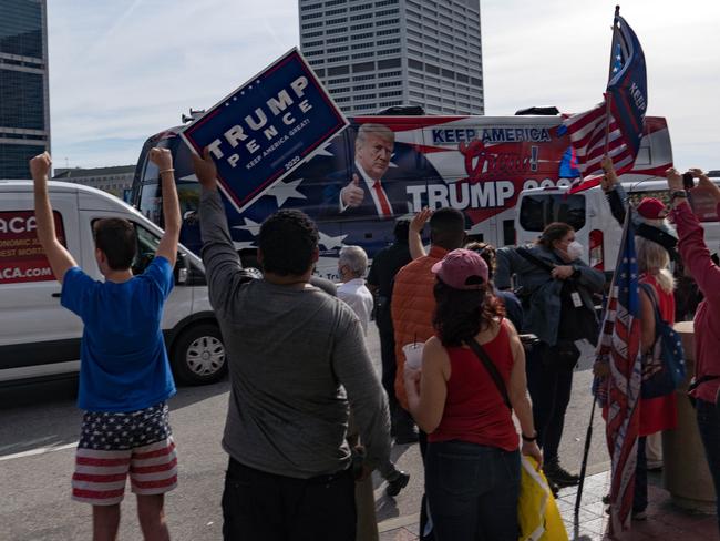 Trump supporters in Atlanta Georgia. Picture: AFP/