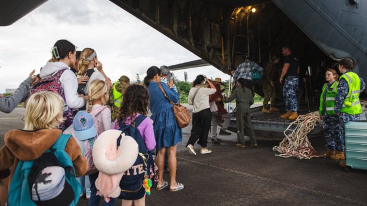 The Australian government evacuated 108 Australians and other tourists from New Caledonia after the popular holiday spot erupted in political unrest. Picture: NewsWire