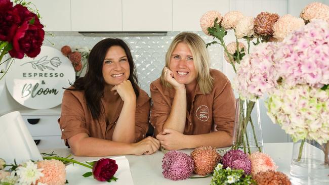 Rosie &amp; Christie from ESPRESSO AND BLOOM are busy ahead of Valentine’s Day. Photo: Contributed