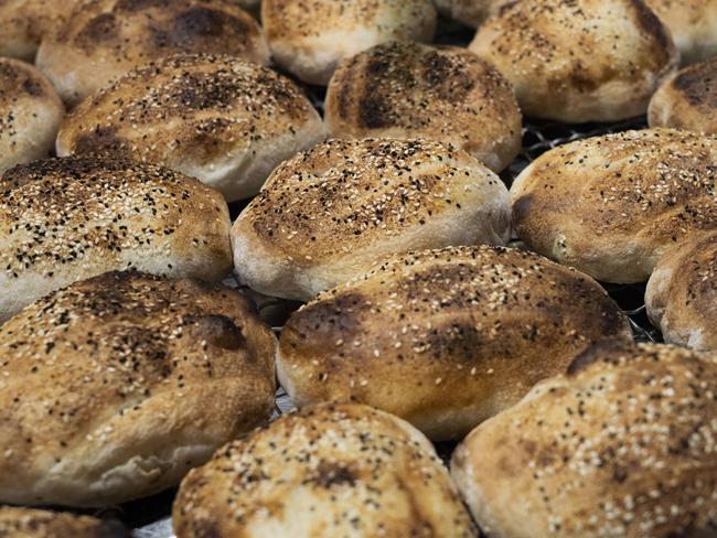 Freshly-baked Turkish bread at the restaurant. Picture: Matthew Vasilescu