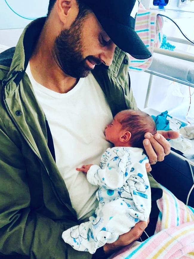 Cameron (holding Jules’ nephew) and Jules plan on having children. Picture: Instagram