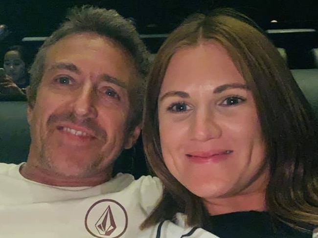 Jason Crooks, 50, of Frenchs Forest, who died in a road crash on early on Saturday, pictured with his wife Laine Rowley Crooks. A fundraising campaign is underway to support their young family. Picture: Facebook