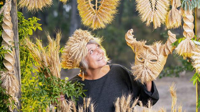 Straw plaiter and corn dolly maker Elizabeth Woodroofe. Picture: Rob Leeson