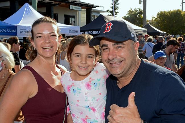 Tracey, Gianna and Kevin Bezzina at Chirn Park Street Festival. Picture: Regina King