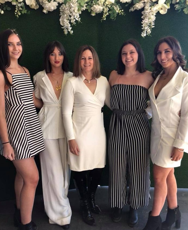 The Joyce women (L-R): Odette, Bridgette, Natalie, Caroline and Julia. Picture: Supplied