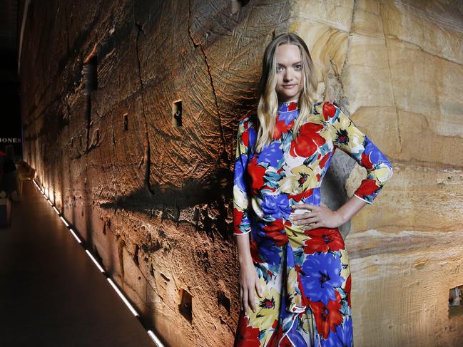 Gemma Ward,  at the David Jones launch at MONA, has strong feelings about the modelling industry.  Picture: David Caird