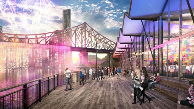Artist impressions of what Howard Smith Wharves