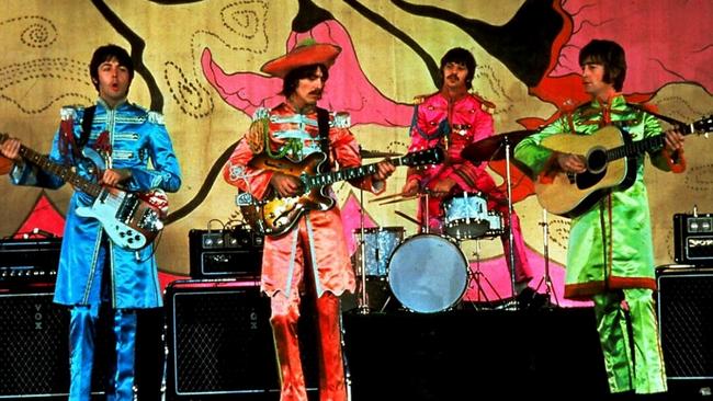 At 6pm: ‘The Beatles’ perform wearing Sgt Pepper costumes. Pic: Supplied