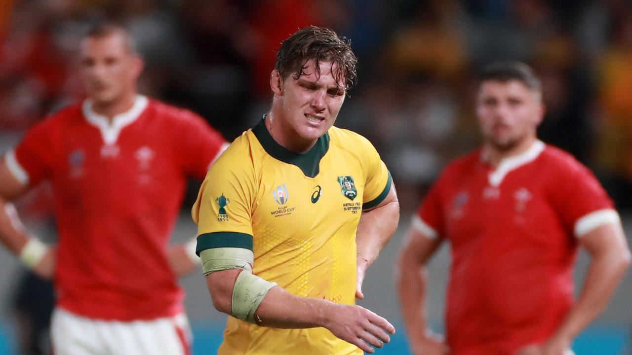 Michael Hooper of Australia reacts following his team's defeat.
