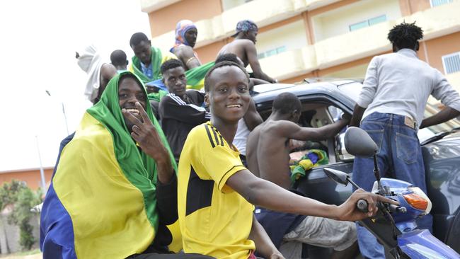 Celebrations in Libreville on Wednesday. Picture: AFP