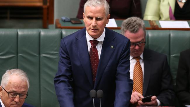 Michael McCormack in Question Time yesterday. Picture Kym Smith.