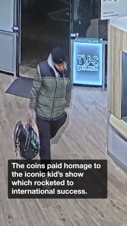 CCTV released in hunt for Bluey coins