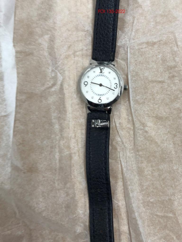 A Louis Vuitton watch belonging to Melissa Caddick.