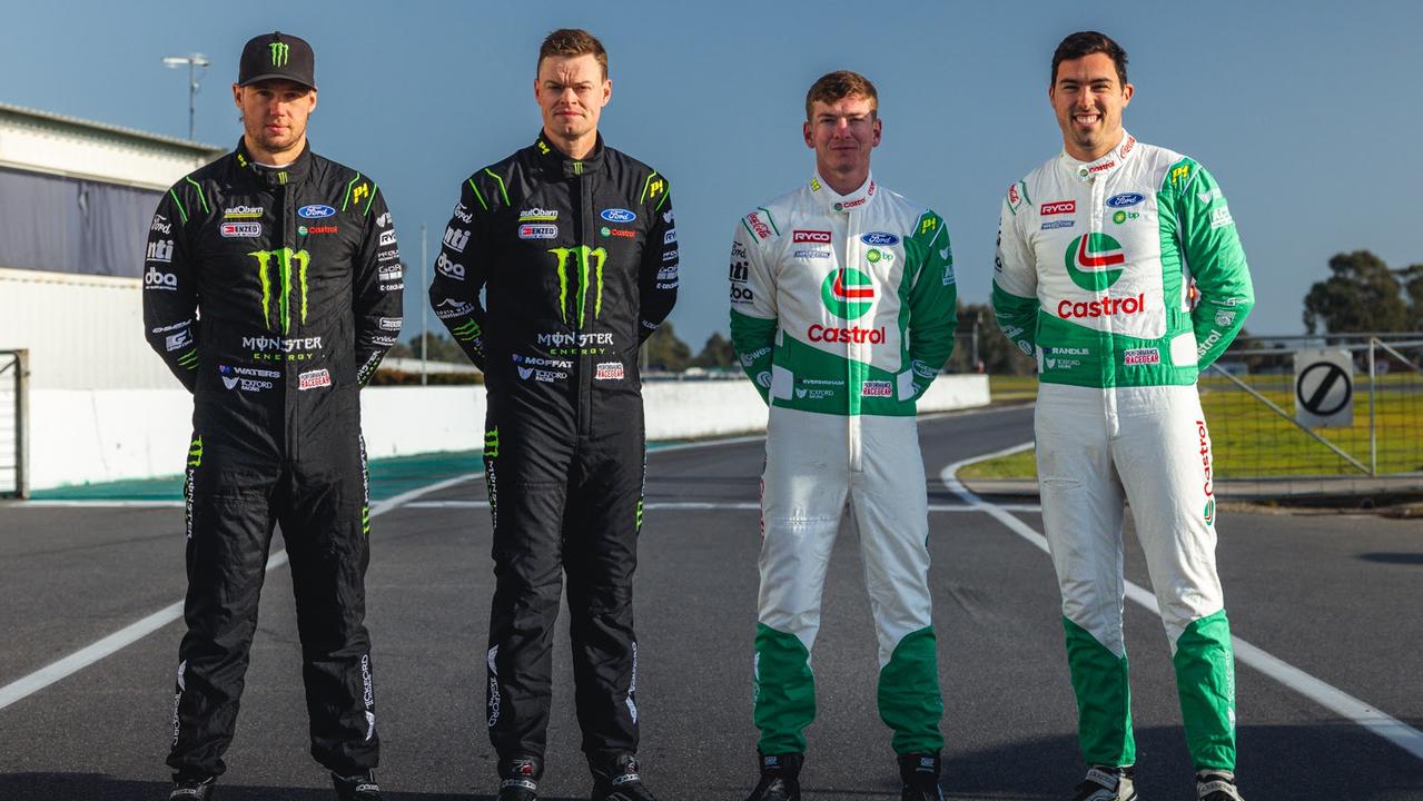 Tickford Racing's driver line-up for the 2024 Supercars enduros. (L-R) Cam Waters, James Moffat, Tyler Everingham and Thomas Randle. Picture: Supplied.