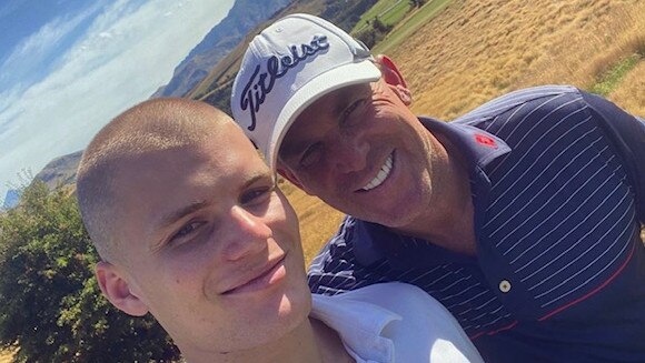 Jackson and Shane Warne. Picture: Instagram