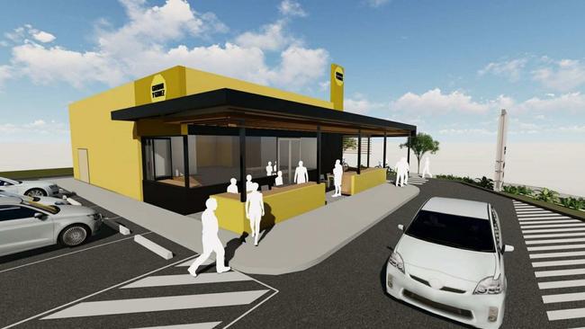 Concept images of the Guzman Y Gomez planned for Warner. Photo: DA Tracker/Moreton Bay Regional Council