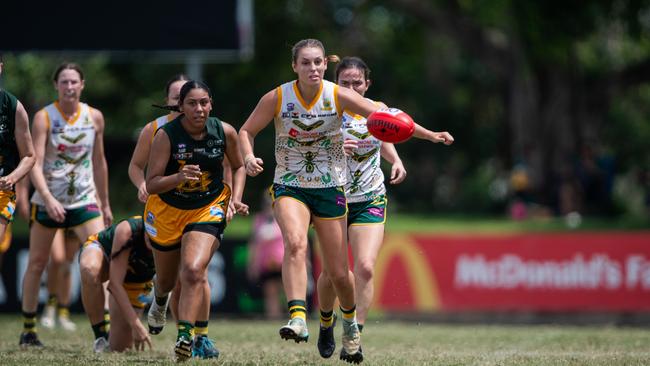 Carly Remmos in the PINT vs St Mary's 2023-24 NTFL women's major semifinal. Picture: Pema Tamang Pakhrin