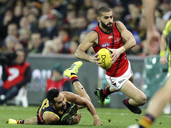 Eddie Betts (left) has been dropped for Saturday’s game against Carlton after a quiet game against Essendon last week. Picture: Sarah Reed