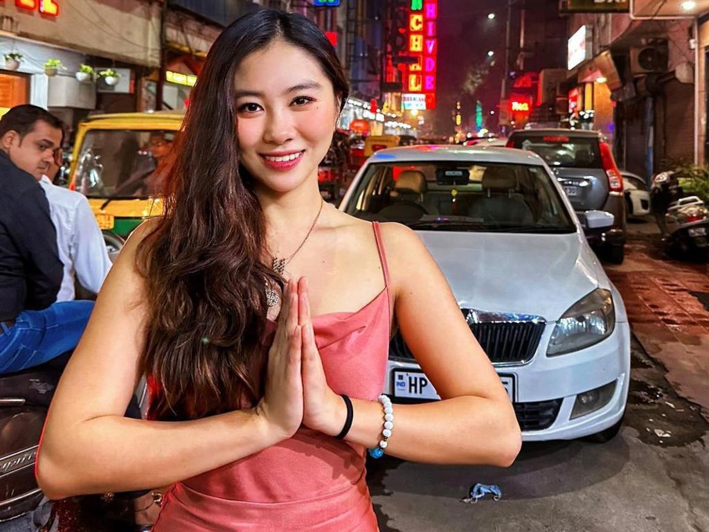 Korean YouTube star Mhyochi pictured in Delhi, India. Picture: Instagram/Mhyochi