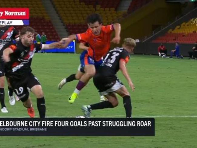 City dominate Roar in Brisbane