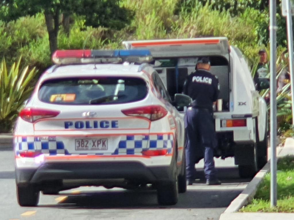 The scene of a unit fire at QUT Kelvin Grove campus. Picture: Nathan Edwards