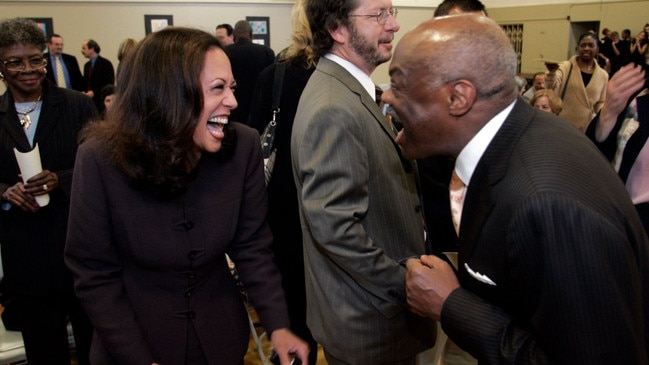 Brown with Harris in 2005. Picture: Carlos Avila Gonzalez/San Francisco Chronicle/Getty Images