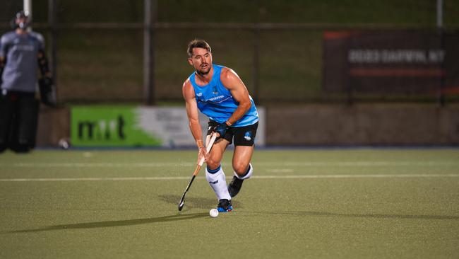 Jeremy Hayward in the first Festival of Hockey match between the Territory Stingers and Brisbane Blaze. Picture: Pema Tamang Pakhrin