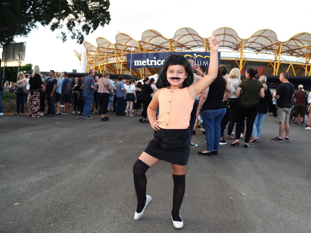 Queen at Metricon Stadium on the Gold Coast 29/2/2020 6 Year old Lucy Mcknight from Tamworth arrives at Metricon Stadium to see Queen Live. Photograph : Jason O'Brien