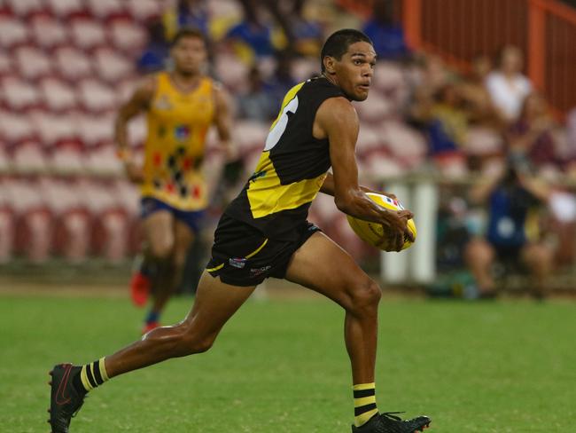 Liam Holt Fitz kicked five goals in a thrilling display against the Darwin Buffaloes. Picture Glenn Campbell