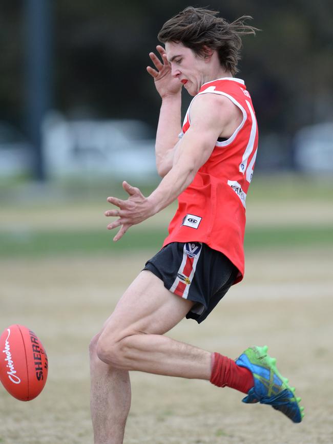 Red Hill’s Kyle Beveridge was best-on-ground Pictures: Chris Eastman