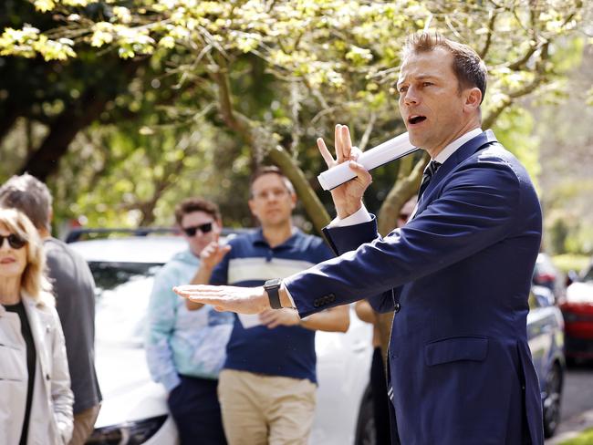 Nine bidders registered for the auction. Auctioneer James Kerley called the bids. Picture: Sam Ruttyn