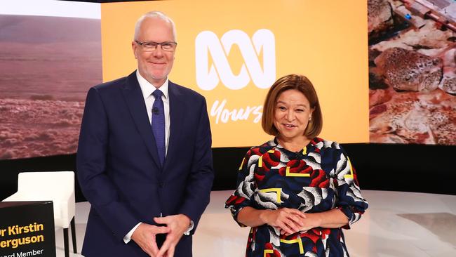 ABC Chairman Justin Milne with Michelle Guthrie earlier in 2018. Picture: John Feder