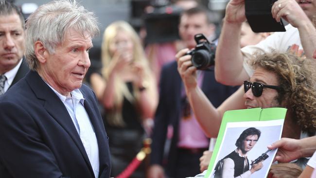 Harrison Ford greets fans at a Star Wars fan event in Sydney