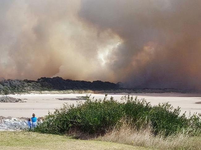 Out of control fire at Port Latta on Tasmania's North-West Coast. March 3, 2024. Picture: Supplied