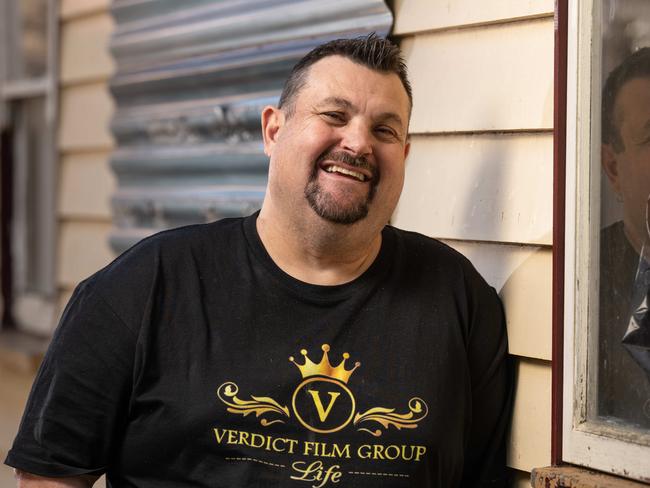 05-05-2025 Filmmaker Cameron Miller is finishing a Aussie movie to fulfil his son Shaun's dying wish. Picture: Brad Fleet