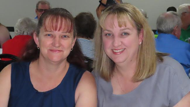 Amanda May and Erica Stallwood from Nanango at the 2023 Kingaroy Show Dinner.