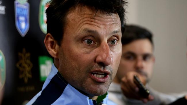 Laurie Daley has some tough decisions to make ahead of Origin III. Picture: Gregg Porteous