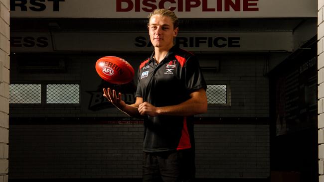 West Adelaide footballer Elliot Dunkin ahead of the AFL draft, where he has a chance to be picked up in Adelaide, Saturday, November 2, 2019. Picture: AAP/Morgan Sette