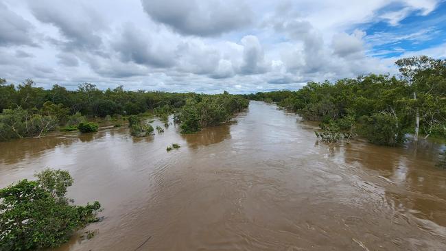 The view from Katherine River Bridge on Thursday. Picture: NT COGSO / Facebook