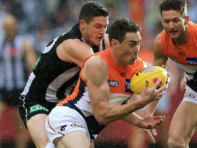 2019 AFL First Preliminary Final at the MCG. Collingwood Magpies v Greater Western Sydney Giants at the MCG. Picture: Mark Stewart