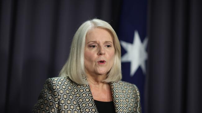 Home Affairs Minister Karen Andrews says cybersecurity is her “number one priority” and the government is working to protect businesses. Picture: NCA NewsWire / Gary Ramage