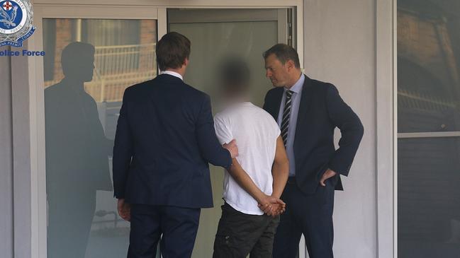 Abdallah Albatat is arrested in Guildford. Picture: NSW Police