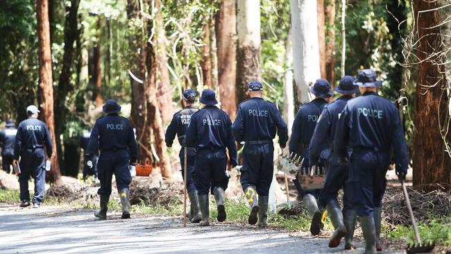 Kendall is well known for being the area William Tyrrell went missing from in 2014. Pictured are police searching for clues in 2021. There is no suggestion whatsoever Wednesday’s incident is connected. Picture: NCA NewsWire/Peter Lorimer.