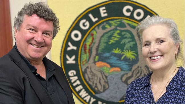 Kyogle Council's new general manager for the next five years, Marcus Schintler, left, with Mayor Danielle Mulholland.