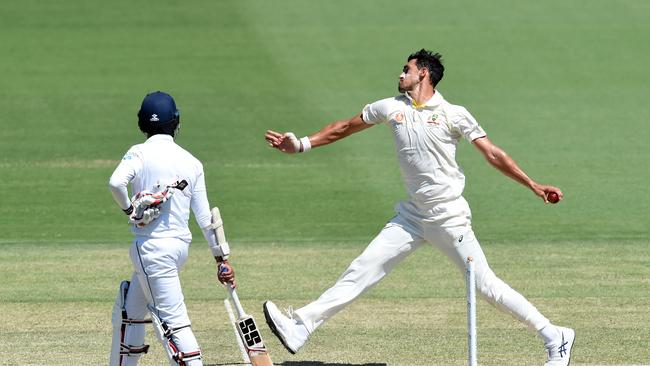 Mitchell Starc was a man under pressure after a poor series against India — but roared back to finish the summer strong. Picture: AFP