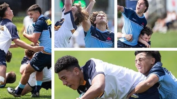 Action in round two of the national rugby championships between the Waratahs and Brumbies next generation.