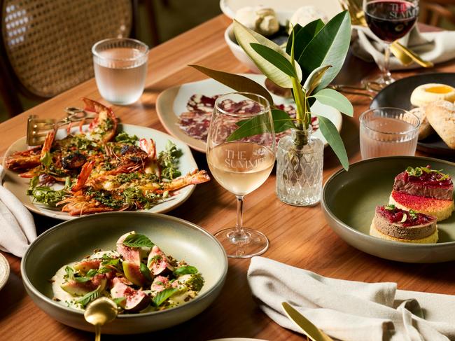 The Summit Restaurant reopens at Mt Coot-tha with stracciatella, parfait and prawns on the Taste Menu. Photo: Markus Ravik.