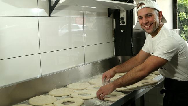 Chef Mark Micheli makes ‘monster’ glazed doughnuts as big as someone’s head.