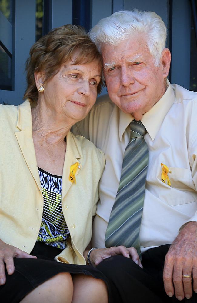 Geoff and Priscilla Dickie are working with Griffith University on a new program aimed at stopping tragedies like their daughter Allison’s murder at the hands of her husband. Picture: Jamie Hanson